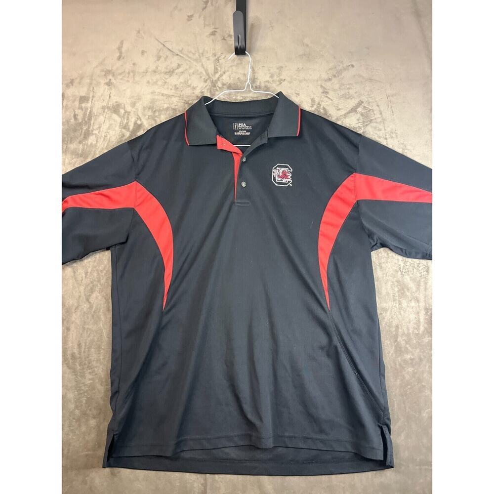 South Carolina Gamecocks Polo Shirt Mens XL Black College Football PGA Tour